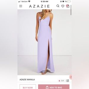 NWT Azazie lilac bridesmaid dress